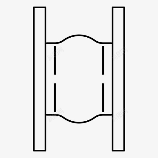 柔性波纹管工业接头图标svg_新图网 https://ixintu.com 工业 接头 机械 柔性波纹管