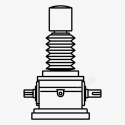 蜗轮螺旋千斤顶液压提升设备图标高清图片