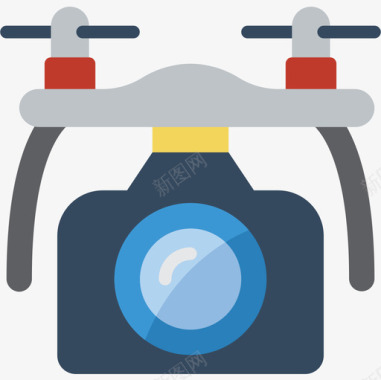 无人机摄影30平面图标图标
