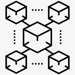 区块链网络区块链区块系列区块链网络图标高清图片