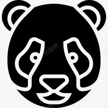 熊猫中国符号4字形图标图标