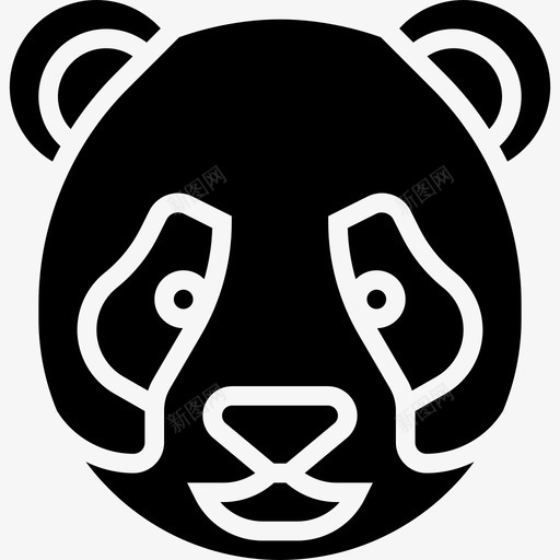 熊猫中国符号4字形图标svg_新图网 https://ixintu.com 中国符号4 字形 熊猫