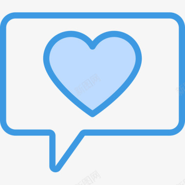 爱情短信社交网络21蓝色图标图标