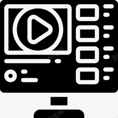视频播放器视频博客2填充图标图标