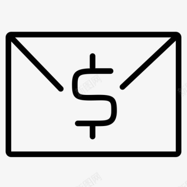 付款到期帐单电子邮件图标图标