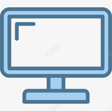 显示器计算机20蓝色图标图标