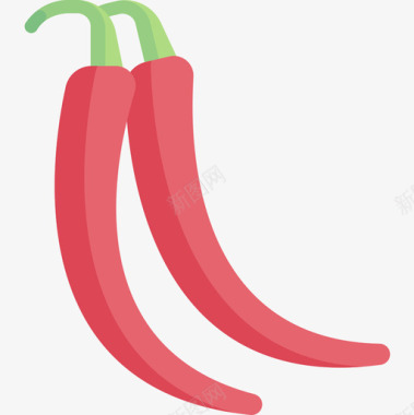 辣椒水果和蔬菜15平的图标图标