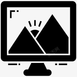 粘贴风景照电脑墙纸风景模糊图标高清图片