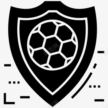 足球盾足球徽章足球俱乐部图标图标