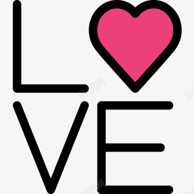 爱情爱情浪漫8线性色彩图标图标