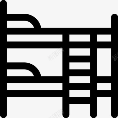 双层床家庭生活14直系图标图标