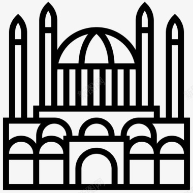 努尔阿斯塔纳清真寺建筑地标图标图标