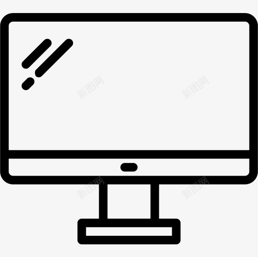 监视器电子装置线性图标svg_新图网 https://ixintu.com 电子装置 监视器 线性