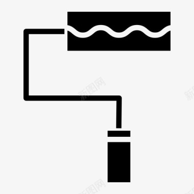 油漆辊艺术美术图标图标