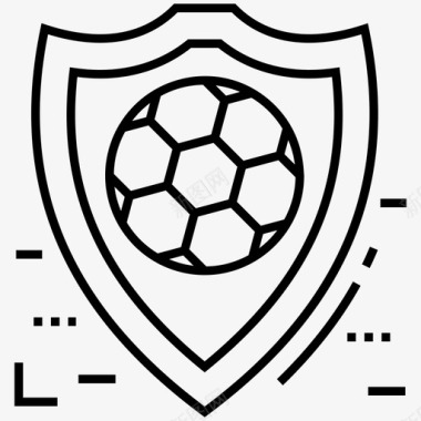足球盾足球徽章足球俱乐部图标图标
