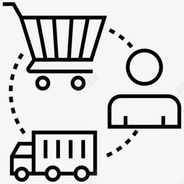 购物送货快速送货货运图标图标