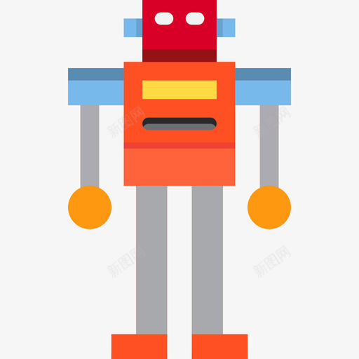 机器人玩具10扁平图标svg_新图网 https://ixintu.com 扁平 机器人 玩具10