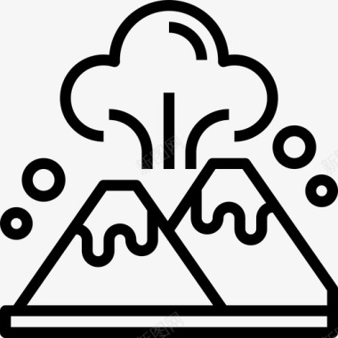 火山保险17直线型图标图标