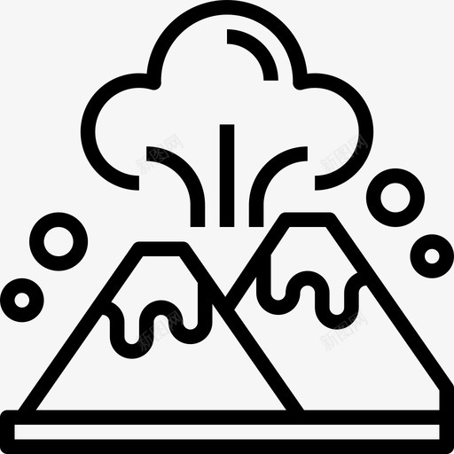 火山保险17直线型图标svg_新图网 https://ixintu.com 保险17 火山 直线型