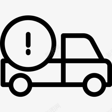 送货卡车物流配送5直线图标图标