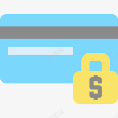 信用卡网络安全2扁平图标图标