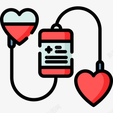 献血献血17线色图标图标