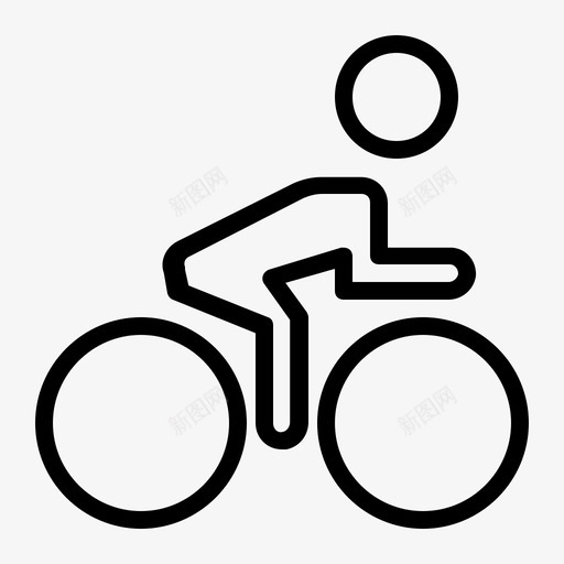 自行车健康移动图标svg_新图网 https://ixintu.com 人 健康 医疗2 移动 自行车 运动
