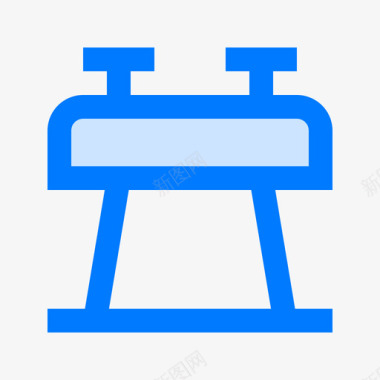 健身酒吧体操4蓝色图标图标