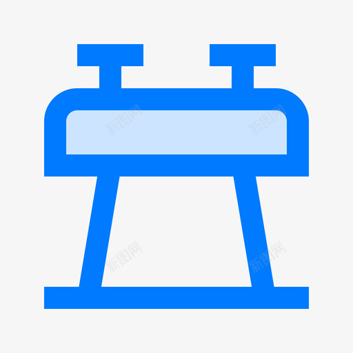 健身酒吧体操4蓝色图标svg_新图网 https://ixintu.com 体操4 健身酒吧 蓝色