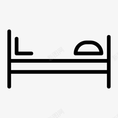 床垫卧室就寝时间图标图标