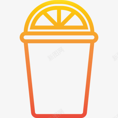 橙汁饮料12梯度图标图标