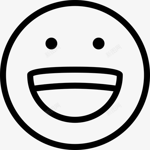 开心的脸表情情绪图标svg_新图网 https://ixintu.com 开心的脸 情绪 笑脸 表情 表情符号