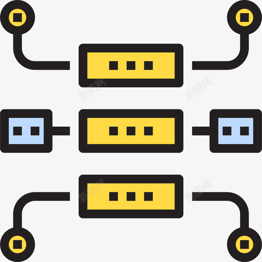 层次结构网络和数据库15线性颜色图标svg_新图网 https://ixintu.com 层次结构 线性颜色 网络和数据库15