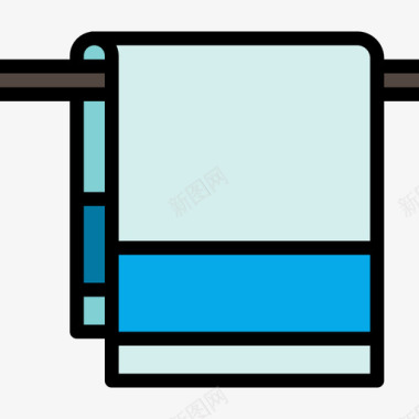 毛巾家具99线性颜色图标图标