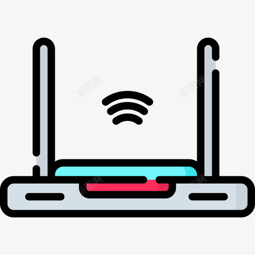 Wifi酒店服务37线性颜色图标svg_新图网 https://ixintu.com Wifi 线性颜色 酒店服务37