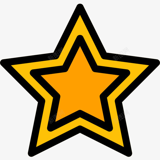 明星投票奖励徽章3直线颜色图标svg_新图网 https://ixintu.com 投票奖励徽章3 明星 直线颜色