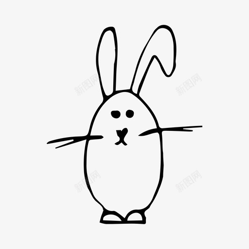 复活节兔子庆祝春天图标svg_新图网 https://ixintu.com 复活节兔子 庆祝 春天