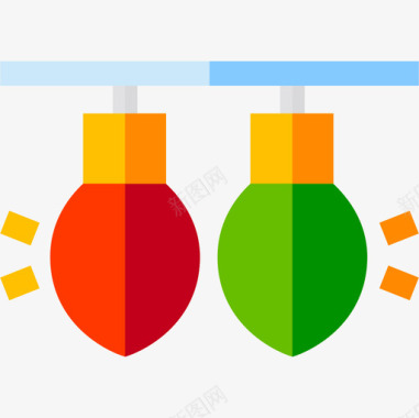 圣诞灯144平图标图标