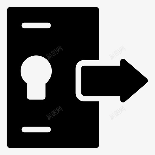 进入门钥匙孔图标svg_新图网 https://ixintu.com 打开 网络托管字形图标 进入 钥匙孔 锁 门