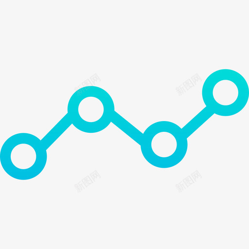折线图大数据3渐变图标svg_新图网 https://ixintu.com 大数据3 折线图 渐变