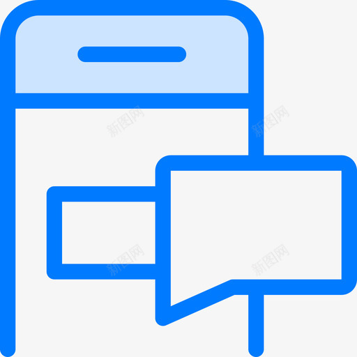 智能手机信息和电子邮件2蓝色图标svg_新图网 https://ixintu.com 信息和电子邮件2 智能手机 蓝色