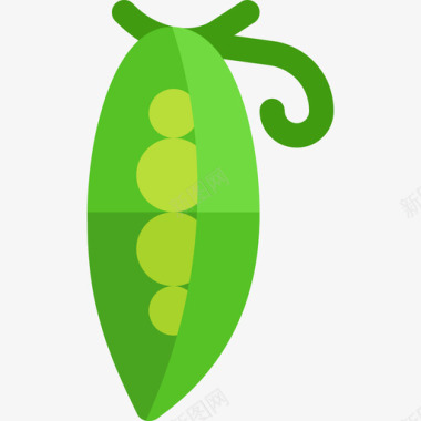 豌豆水果和蔬菜16扁平图标图标