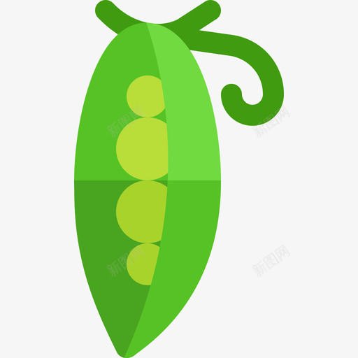 豌豆水果和蔬菜16扁平图标svg_新图网 https://ixintu.com 扁平 水果和蔬菜16 豌豆