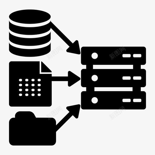 mashup组合数据集图标svg_新图网 https://ixintu.com mashup 大数据体 数据集 文件 组合 进程