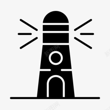 灯塔建筑航海图标图标
