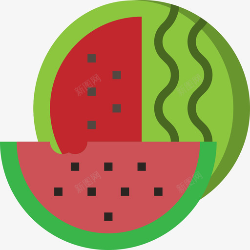 西瓜烧烤和烧烤派对2平铺图标svg_新图网 https://ixintu.com 平铺 烧烤和烧烤派对2 西瓜