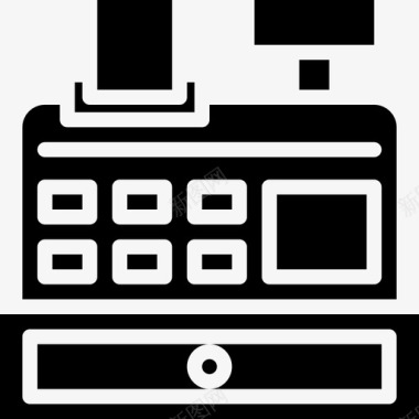 收银机电子商务84填充图标图标