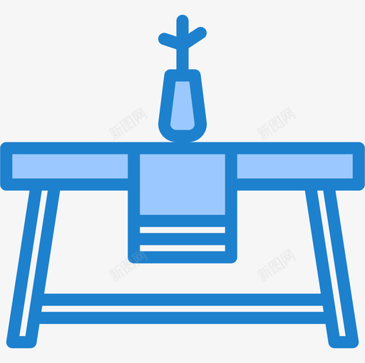 厨房餐桌家具和家居27蓝色图标svg_新图网 https://ixintu.com 厨房餐桌 家具和家居27 蓝色
