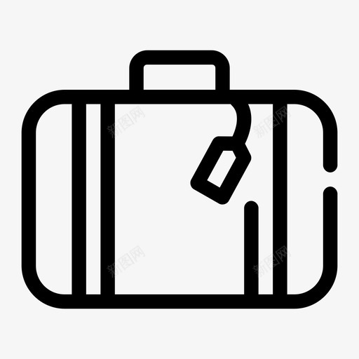 手提箱休闲行李图标svg_新图网 https://ixintu.com 休闲 手提箱 旅行 标签 混合1间隙中型 行李