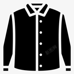 上衣扣子衬衫扣子衬衫衣服图标高清图片